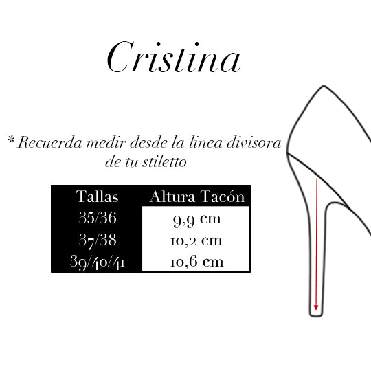 Stiletto Cristina Ante Nazareno 10,5 cm y 1,5 cm de plataforma